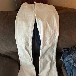 White Straight-Leg Pants